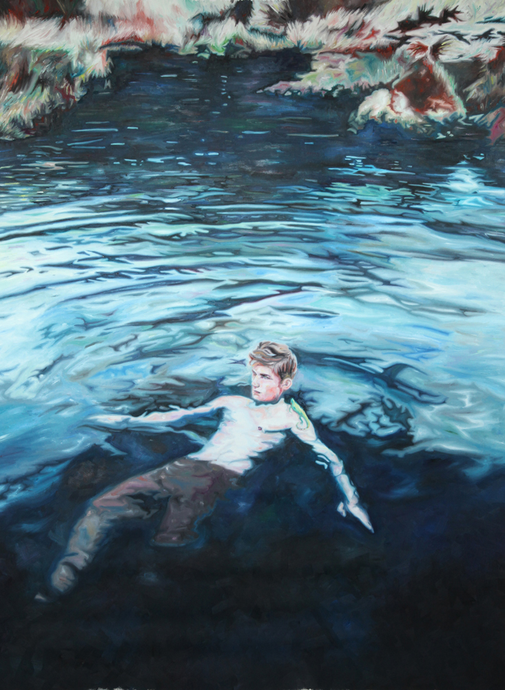 Swimming, oil on canvas, 170x130 cm, 2011